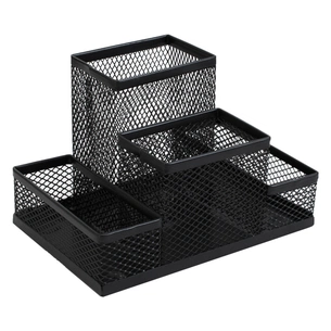 Настільний набір H-Tone металевий, 15,3х10,3х10 см, чорний (SET-HT-JJ41208) зображення 1