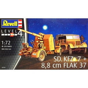 Збірна модель Revell Німецький тягач Sd.Kfz.7 та зеніт. знаряддя 8.8 cm Flak 37 1:72 (3210) зображення 1