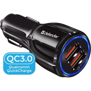 Зарядний пристрій Defender 2xUSB 30W (2xUSB-A) QC3.0 3А UCA-100 (83833) зображення 1