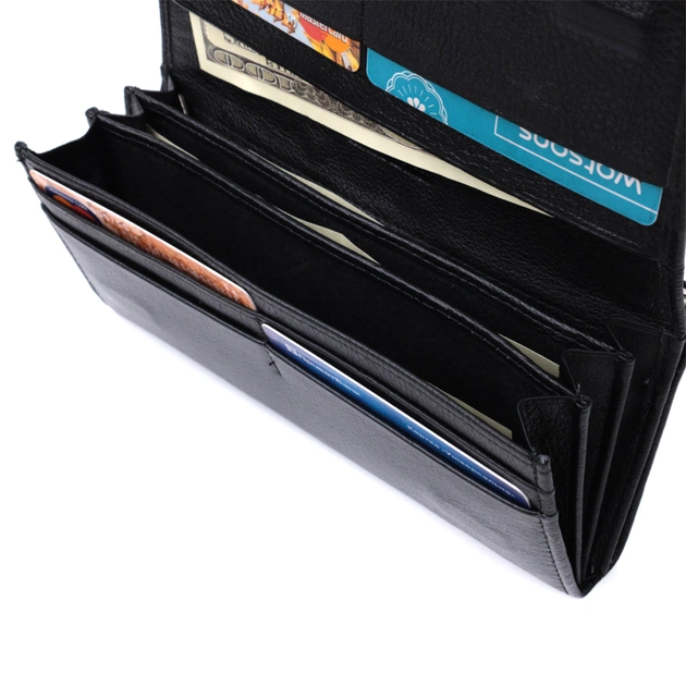 Гаманець ST Leather З кишенею для монет з натуральної шкіри Чорний (22691) - зображення 9