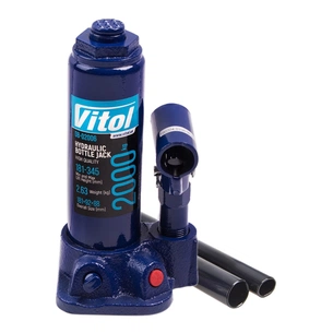 Домкрат Vitol DB-02006/T90204, телескопический, гидравлический, 2т, min 181мм, max 345мм (DB-02006) изображение 1