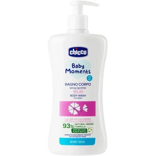 Дитячий гель для душу Chicco Baby Moments Без сліз з Екстрактом Мальви та Гліцерином 500 мл (10582.00) изображение 1