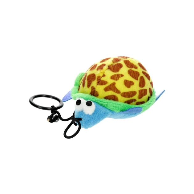 Игрушка для кошек Hippie Pet Черепашка з мотузкою синя 10 см (HIPCT2304010) - изображение 1