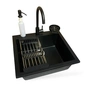 Мийка кухонна Adamant Univer антрацит + змішувач + дозатор + ополіскувач склянок + коланд (4824296106615) - зменшене зображення 1