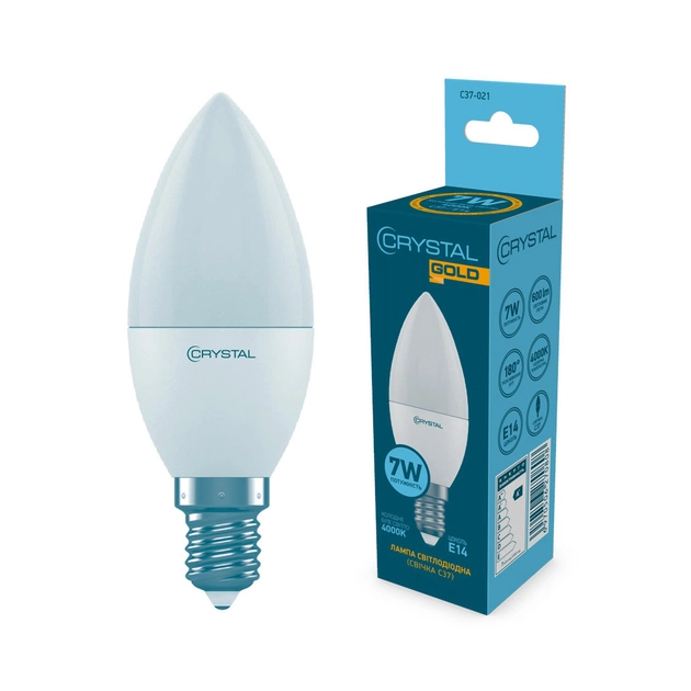 Лампочка CRYSTAL C37 7W PA Е14 4000K (C37-021) - зображення 1