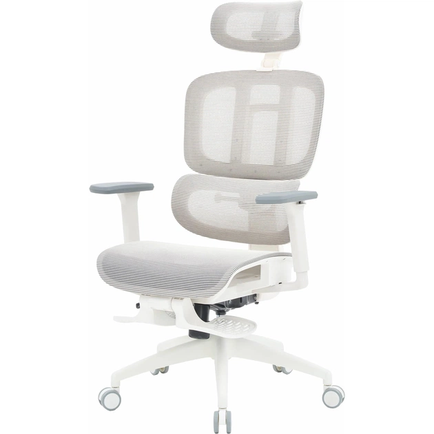 Крісло офісне Officepro Skyline Footrest OC750-W-LG-LG White/Light Gray - зображення 1