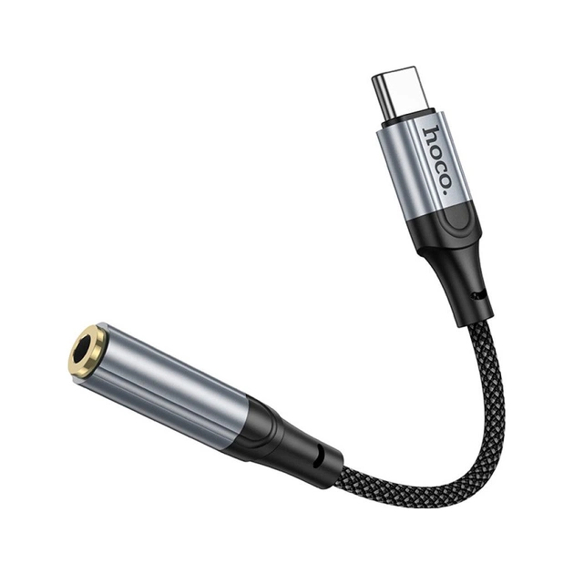 Перехідник USB-C to 3.5mm F 0.12m Black HOCO (6942007608886) - зображення 3