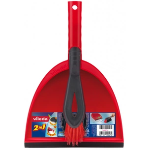 Комплект для прибирання Vileda Dustpan 2 в 1 Совок з короткою ручкою та щіткою (4023103172326) зображення 1