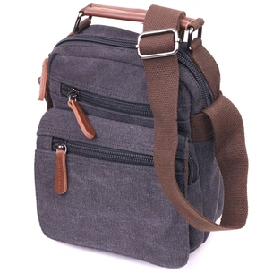 Сумка Vintage Чоловіча з щільного текстилю Чорна (21225) зображення 1