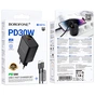 Зарядний пристрій BOROFONE BA97A Ilustre USB-C PD30W digital display + cable USB-C to Lightning Black (6941991120497) - уменьшенное изображение 7
