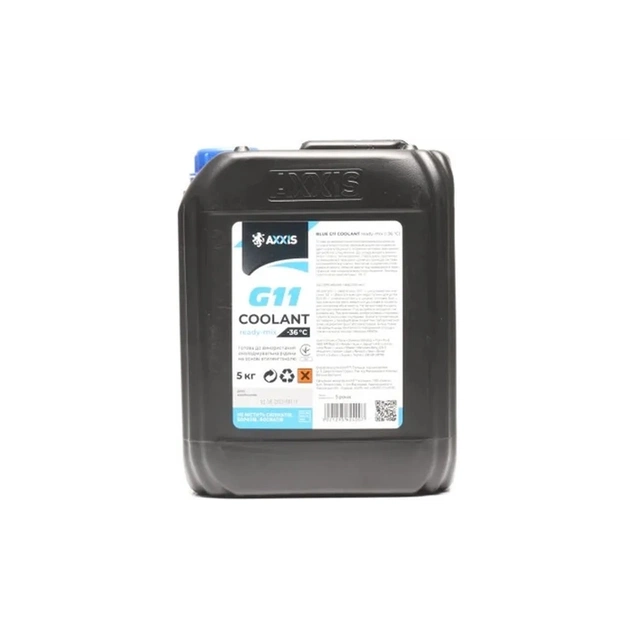 Антифриз AXXIS BLUE G11 Сoolant Ready-Mix -36°C 5кг (AX-P999-G11B RDM5) - изображение 1