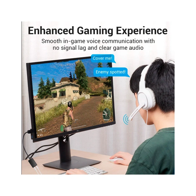 Звукова плата Vention Audio USB 2х3,5 мм jack 0.15m (CDYB0) - picture 4