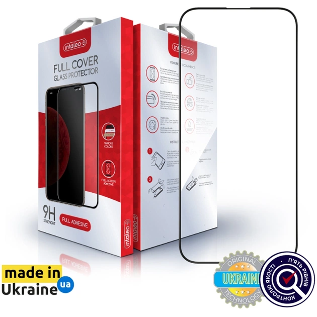 Скло захисне Intaleo Full Glue Apple iPhone 16 Pro Black (1283126593802) - зображення 1