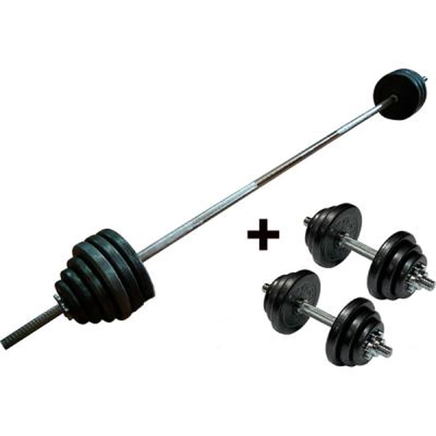 Штанга Newt набірна + гантелі Home 50 кг (TI-0201-180-50-1) - picture 1