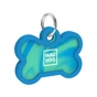 Адресник для тварин WAUDOG Smart ID з QR паспортом "Градієнт блакитний", кістка 40х28 мм (231-4036) - зменшене зображення 4