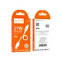 Дата кабель USB 2.0 AM to USB-C 0.25m Hyper 27W X96 white HOCO (6942007609418) - зменшене зображення 4