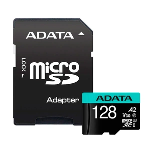 Карта пам'яті ADATA 128GB microSD class 10 UHS-I U3 V30 A2 Premier Pro SD 6.0 (AUSDX128GUI3V30SA2-RA1) зображення 1