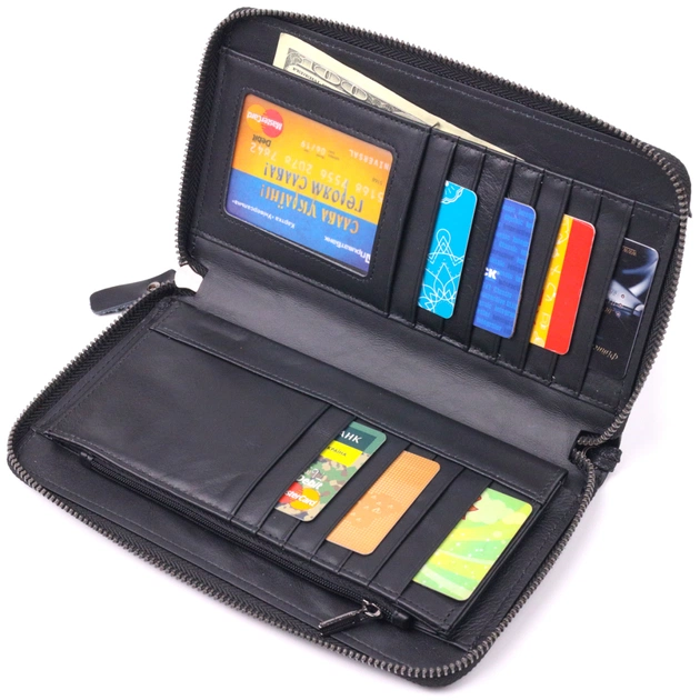 Гаманець Vintage З натуральної шкіри Чорний (21292) - зображення 6