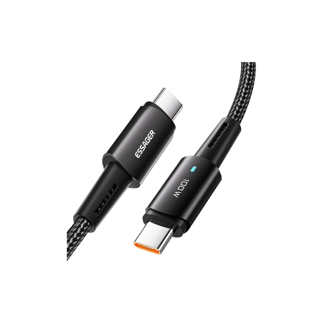 Дата кабель USB-C to USB-C 3.0m 100W black Essager (EXCTT1-CGC01) - зображення 1