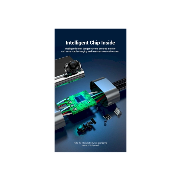 Дата кабель USB 2.0 AM to 2хUSB-C M 1.0m 2.4А 480Mbps Aluminum Vention (CQOHF) - picture 4