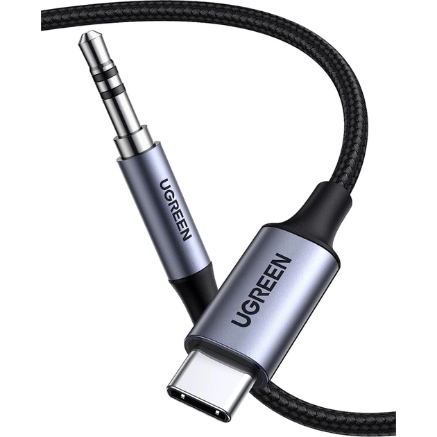 Кабель мультимедійний USB-C to 3.5mm M 1.0m CM450 Ugreen (20192) - изображение 1