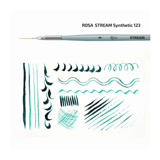 Пензлик для малювання Rosa Синтетика кругла, лайнер, STREAM 123/7, № 3 (4823098516972) - picture 3