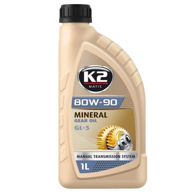 Трансмиссионное масло K2 Mineral Gear Oil GL-5 80W-90 1 л (O5541E) - изображение 1