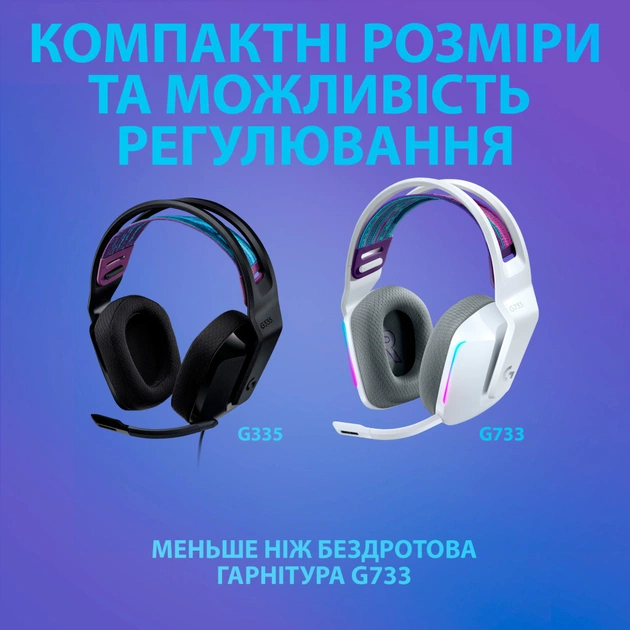 Навушники Logitech G335 Wired Gaming Black (981-000978) - зображення 11