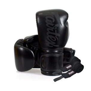 Боксерські рукавички Fairtex BGV14SB Black 16 унцій (бинти в комплекті) (BGV14SB_16oz_Black) зображення 1