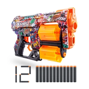 Іграшкова зброя Zuru X-Shot Швидкострільний бластер Skins Dread Sketch (12 патронів) (36517H) зображення 1