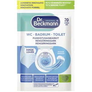 Засіб для чищення унітазу Dr. Beckmann Magic Leaves Розчинні серветки Океанський бриз 20 шт. (4008455615813) зображення 1