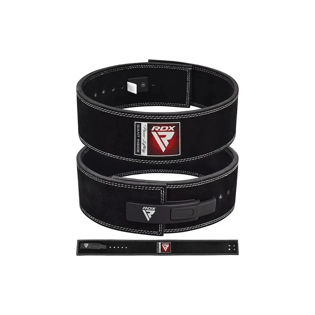 Атлетичний пояс RDX 4 Pro Liver Buckle шкіряний Black Plus XL (WBL-4LB-XL+) - зображення 1