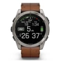 Смарт-годинник Garmin fenix 8 51mm,AMOLED,Sapphire, Bare Ti, Blk/Chsnt Lthr (010-02905-40) - зменшене зображення 9