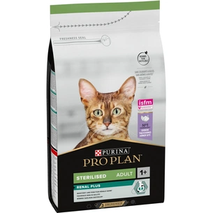 Сухой корм для кошек Purina Pro Plan Sterilised Adult 1+ Renal Plus Для взрослых стерилизованных С индейкой 1.5 кг (7613033566592) изображение 1