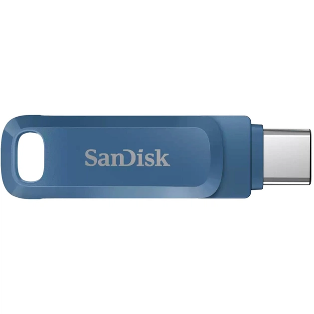 USB флеш накопичувач SanDisk 64GB Dual Drive Go Navy Blue USB 3.1 + Type-C (SDDDC3-064G-G46NB) - изображение 1