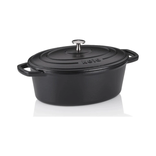 Гусятниця Kela Calido чавунна з кришкою 4 л чорна (12861) - picture 1