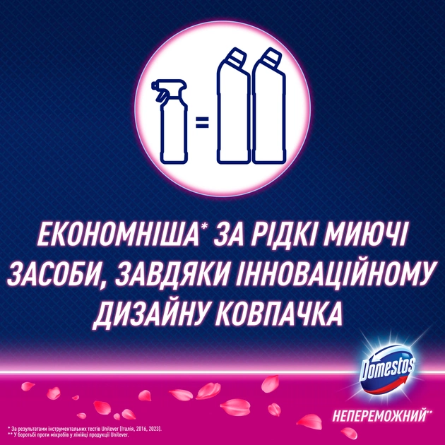 Піна для чищення ванн Domestos Power Foam Для чищення унітазу та ванної Квіткова свіжість 435 мл (8720182796424) - изображение 6