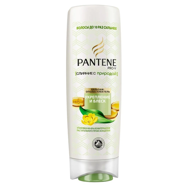 Кондиціонер для волосся Pantene Злиття з природою Зміцнення та Блиск 400 мл (5410076560783) - зображення 1