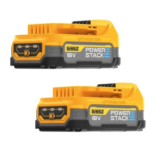 Акумулятор до електроінструменту DeWALT 18V XR Li-lon PowerStack 1.7Ah, 2 шт., вага 0.7 кг (DCBP034E2) picture 1