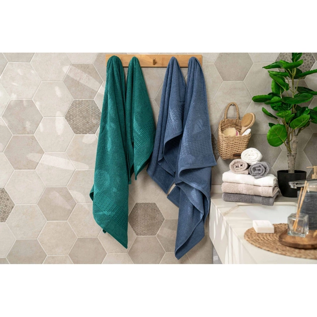 Рушник Ardesto набір махрових Lotus 2 шт 50х90см, 70х140см, 100% бавовна, синій (ART2357NA) - picture 3