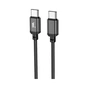Дата кабель USB-C to USB-C 1.0m 60W nylon black Wibrand (WI.DC/CO1B-CC) - зменшене зображення 1