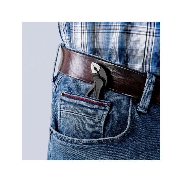 Кліщі KNIPEX COBRA XS переставні з фіксатором, 28 мм (1"), под ключ 24 мм, L-100 мм, Cr-V (87 00 100) - зображення 5