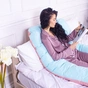Подушка MirSon для вагітних та відпочинку Eco Line №8016 U-подібна Dusty Rose (2200006178415) - зменшене зображення 7