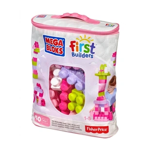 Конструктор Mega Bloks рожевий у мішку 60 деталей (DCH54) зображення 1
