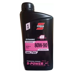 Трансмісійна олива S-POWER DYNAMIC 80W90 GL-4 1л зображення 1