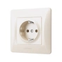 Розетка Videx BINERA 1ая із заземленням кремова (VF-BNSK1G-CR) - зменшене зображення 2