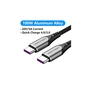 Дата кабель USB-C to USB-C 1.0m 5A aluminum gray Vention (TAEHF) - зменшене зображення 1