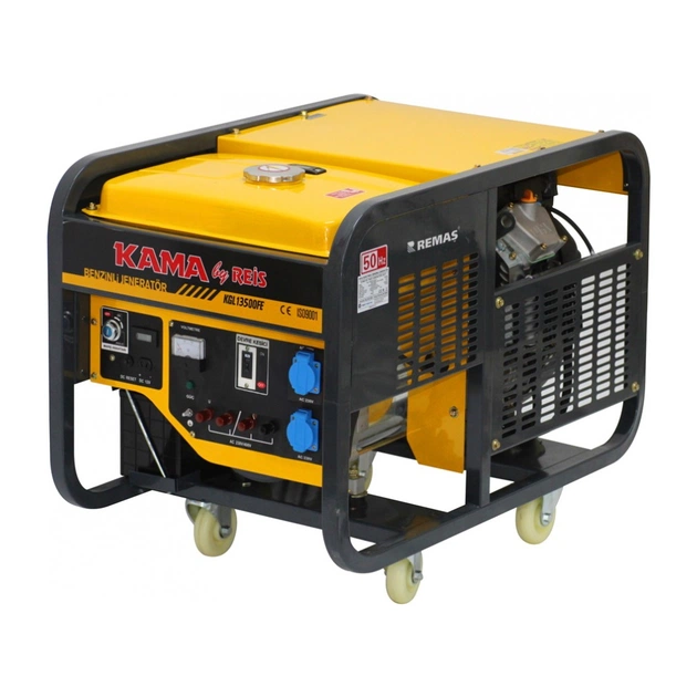 Генератор KAMA KGL13500FE, 230V, 50Hz, 10,5kW, 13,5KVA, 25L (KGL13500FE) - зображення 1