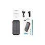 Батарея універсальна Choetech 10000mAh 10W 2USB-A+USB-C,solar panel Black-Orange (B658-OR) - зменшене зображення 4