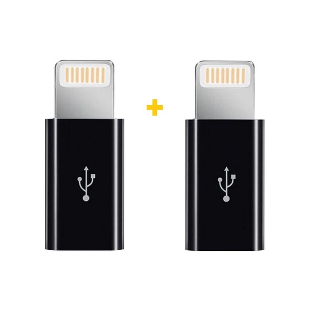 Перехідник MicroUSB to Lightning AC-030 2 pcs XoKo (XK-AC030-BK2) - зображення 1